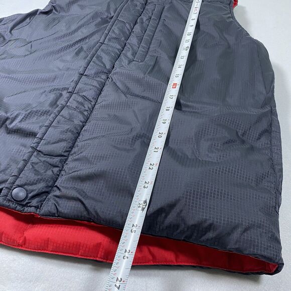 Lands End Down Puffer Reversible Vest Womens Size Small 34-36 Black Red Zip - Picture 4 of 9